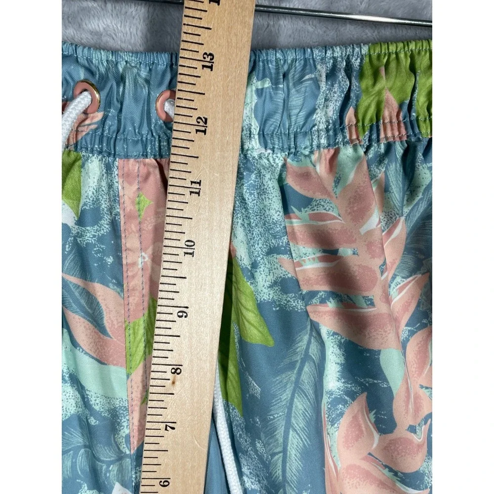 Nike Sportswear Mens Floral Tropical Swim Shorts Blue Pink Green Size M 3356